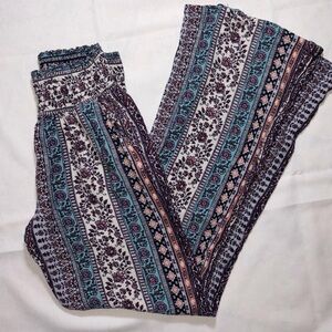 BeBop Multicolor Patterned Wide Leg Pants